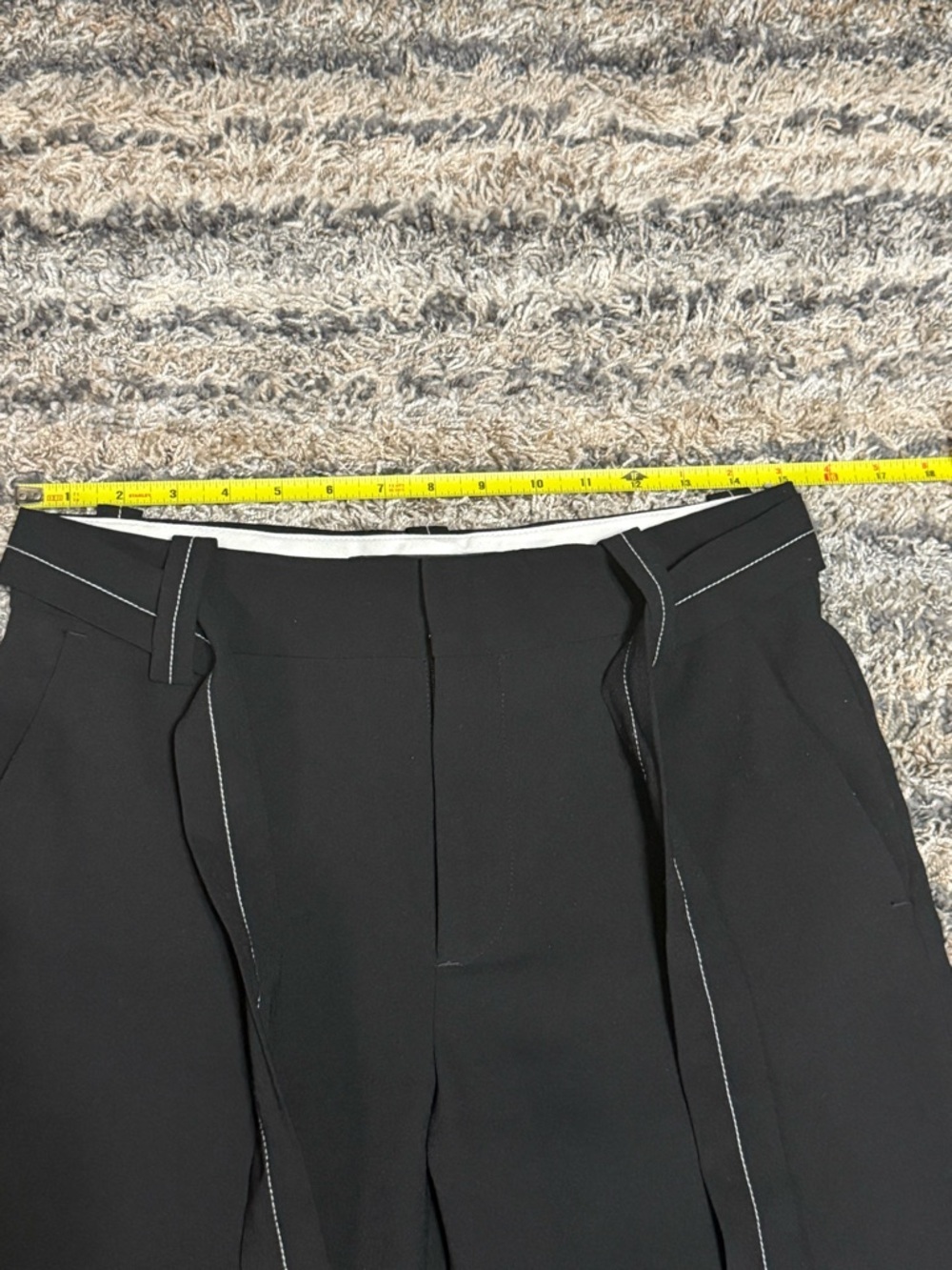 Zara Women's Wide Leg Dress Pants With Contrasting Topstitching - Picture 5 of 12